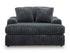 Midnight Madness Gunmetal Oversized Chaise Chair - WCC Furniture & Mattress Center Lafayette & Lake Charles
