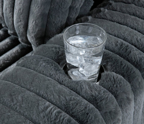 Midnight Madness Gunmetal Oversized Chaise Chair - WCC Furniture & Mattress Center Lafayette & Lake Charles