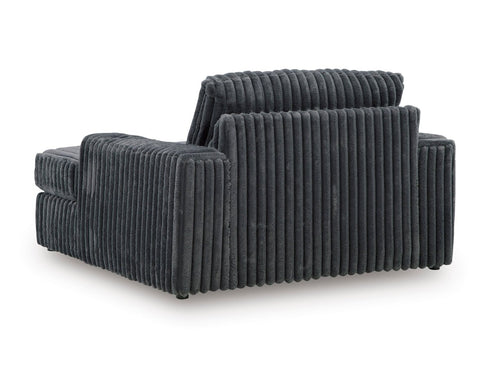 Midnight Madness Gunmetal Oversized Chaise Chair - WCC Furniture & Mattress Center Lafayette & Lake Charles