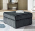 Midnight Madness Gunmetal Oversized Ottoman - WCC Furniture & Mattress Center Lafayette & Lake Charles