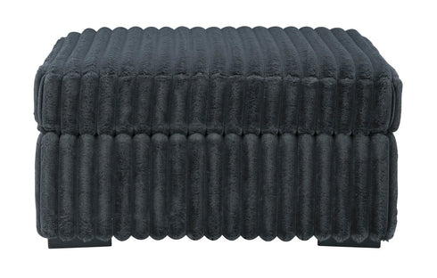 Midnight Madness Gunmetal Oversized Ottoman - WCC Furniture & Mattress Center Lafayette & Lake Charles