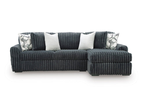 Midnight Madness Gunmetal RAF Sofa Chaise - WCC Furniture & Mattress Center Lafayette & Lake Charles