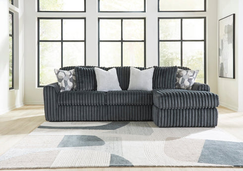 Midnight Madness Gunmetal RAF Sofa Chaise - WCC Furniture & Mattress Center Lafayette & Lake Charles