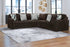 Midnight Madness L shaped Chocolate Sectional - WCC Furniture & Mattress Center Lafayette & Lake Charles