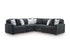 Midnight Madness L shaped Gunmetal Sectional - WCC Furniture & Mattress Center Lafayette & Lake Charles