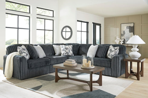 Midnight Madness L shaped Gunmetal Sectional - WCC Furniture & Mattress Center Lafayette & Lake Charles
