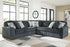 Midnight Madness L shaped Gunmetal Sectional - WCC Furniture & Mattress Center Lafayette & Lake Charles