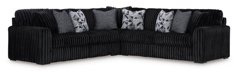 Midnight Madness L shaped Sectional - WCC Furniture & Mattress Center Lafayette & Lake Charles