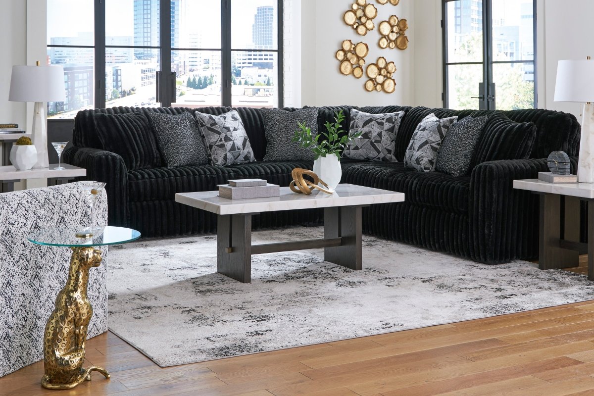Midnight Madness L shaped Sectional – WCC Furniture & Mattress Center