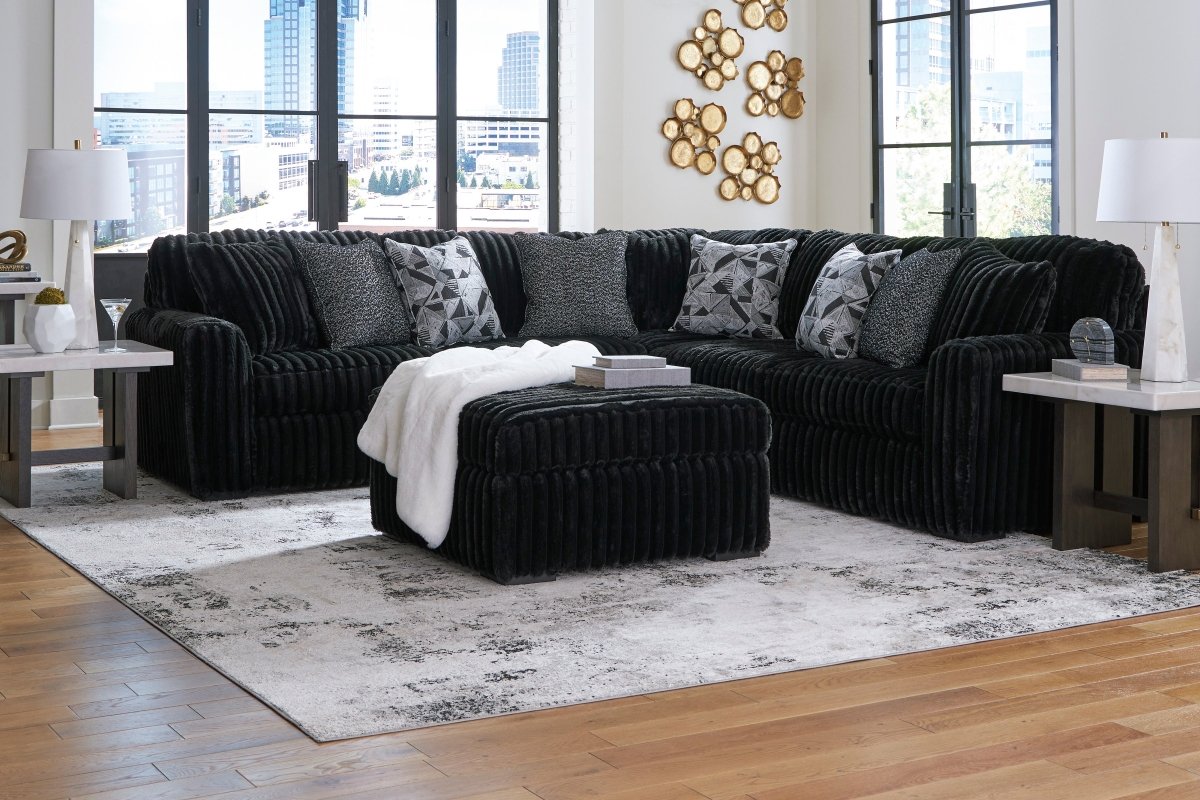 Midnight Madness L shaped Sectional – WCC Furniture & Mattress Center