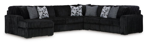 Midnight Madness LAF Chaise U Shaped Sectional - WCC Furniture & Mattress Center Lafayette & Lake Charles
