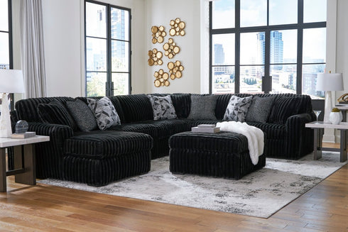 Midnight Madness LAF Chaise U Shaped Sectional - WCC Furniture & Mattress Center Lafayette & Lake Charles