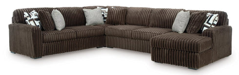 Midnight Madness RAF Chaise U Shaped Chocolate Sectional - WCC Furniture & Mattress Center Lafayette & Lake Charles