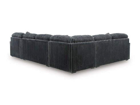 Midnight Madness RAF Chaise U Shaped Gunmetal Sectional - WCC Furniture & Mattress Center Lafayette & Lake Charles