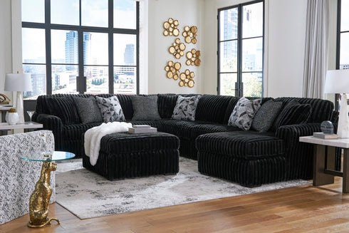 Midnight Madness RAF Chaise U Shaped Sectional - WCC Furniture & Mattress Center Lafayette & Lake Charles