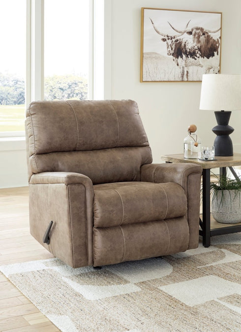 Navi Fossil Rocker Recliner - WCC Furniture & Mattress Center Lafayette & Lake Charles