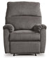 Nerviano Gray Zero Wall Recliner - WCC Furniture & Mattress Center Lafayette & Lake Charles