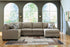 Newellen Hemp RAF Chaise Sectional - WCC Furniture & Mattress Center Lafayette & Lake Charles