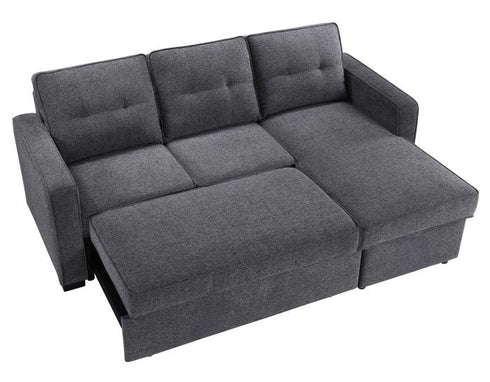 Noah Flippable Convertible Storage Gray Sofa Sleeper - WCC Furniture & Mattress Center Lafayette & Lake Charles