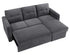 Noah Flippable Convertible Storage Gray Sofa Sleeper - WCC Furniture & Mattress Center Lafayette & Lake Charles