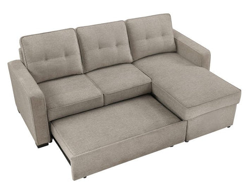 Noah Flippable Convertible Storage Tan Sofa Sleeper - WCC Furniture & Mattress Center Lafayette & Lake Charles