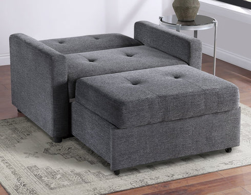 Noah Grey Chair w/Twin Sleeper - WCC Furniture & Mattress Center Lafayette & Lake Charles