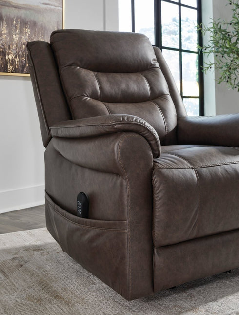 Oatman Umber Power Lift Recliner - WCC Furniture & Mattress Center Lafayette & Lake Charles