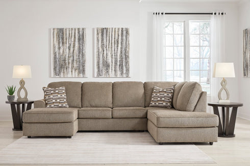 O'Phannon Briar RAF Double Chaise Sectional - WCC Furniture & Mattress Center Lafayette & Lake Charles