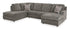 O'Phannon Putty LAF Double Chaise Sectional - WCC Furniture & Mattress Center Lafayette & Lake Charles