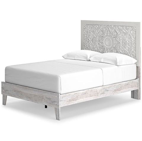 Paxberry White Wash Twin Panel Bed - WCC Furniture & Mattress Center Lafayette & Lake Charles