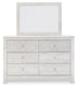 Paxberry Whitewash Queen Panel Bed, Dresser & Mirror - WCC Furniture & Mattress Center Lafayette & Lake Charles