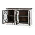 Pescara 4 Door Aged White/Tobacco Console - WCC Furniture & Mattress Center Lafayette & Lake Charles