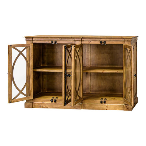 Pescara 4 Door Wheat Console - WCC Furniture & Mattress Center Lafayette & Lake Charles