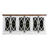 Pescara 6 Door Aged White/Tobacco Console - WCC Furniture & Mattress Center Lafayette & Lake Charles