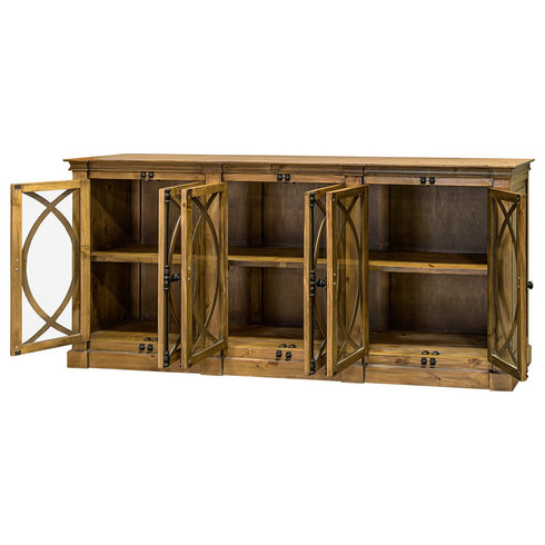 Pescara 6 Door Wheat Console - WCC Furniture & Mattress Center Lafayette & Lake Charles