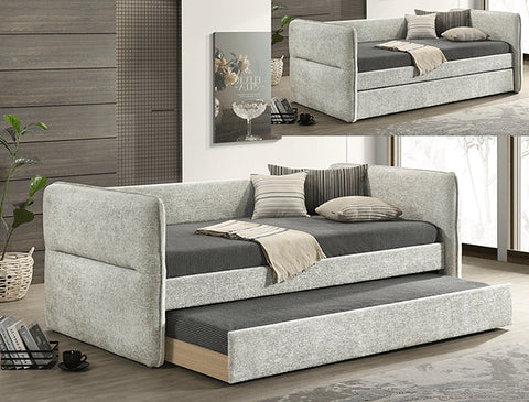 Philipa Light Grey Daybed w/Trundle - WCC Furniture & Mattress Center Lafayette & Lake Charles