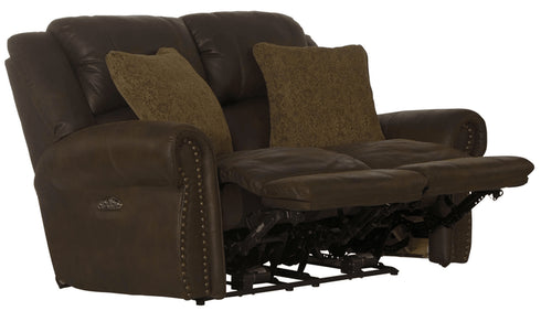 Pickett Walnut Rocking Reclining Loveseat - WCC Furniture & Mattress Center Lafayette & Lake Charles