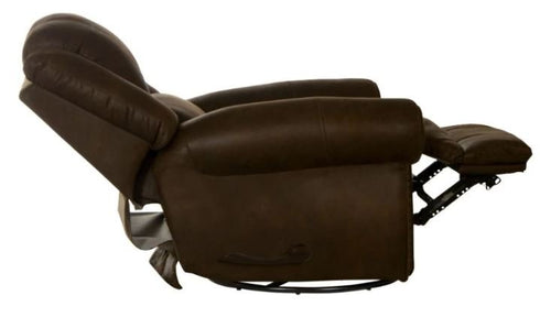 Pickett Walnut Swivel Glider Recliner - WCC Furniture & Mattress Center Lafayette & Lake Charles