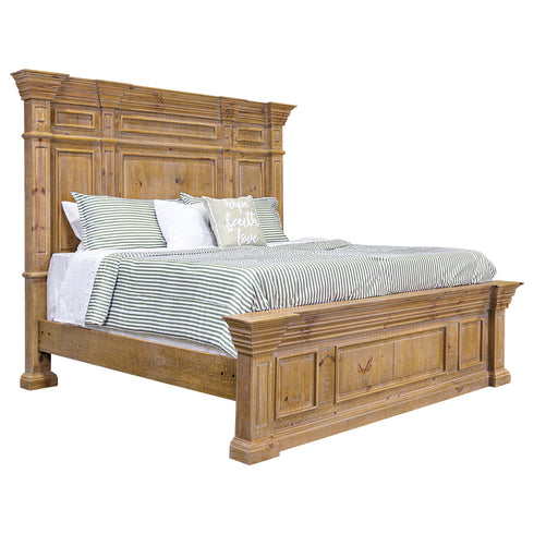 Harrison Light Barnwood Panel Bed