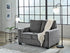 Rannis Pewter Twin Loveseat Sleeper - WCC Furniture & Mattress Center Lafayette & Lake Charles