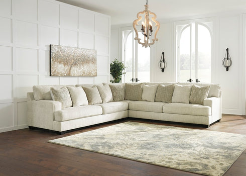 Rawcliffe Parchment 3 Piece Sectional - WCC Furniture & Mattress Center Lafayette & Lake Charles