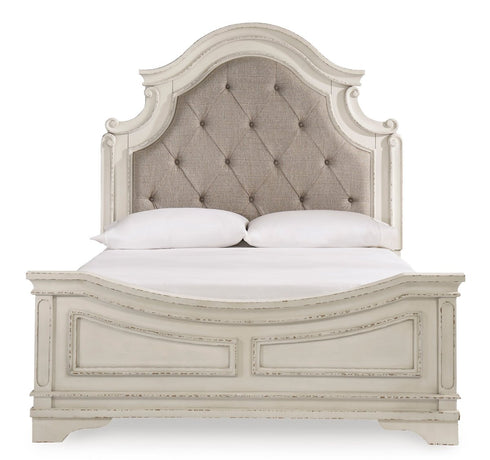 Realyn Upholstered Panel Bed, Dresser & Mirror - WCC Furniture & Mattress Center Lafayette & Lake Charles