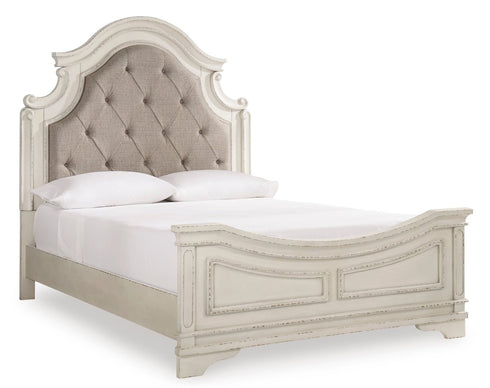 Realyn Upholstered Panel Bed, Dresser & Mirror - WCC Furniture & Mattress Center Lafayette & Lake Charles