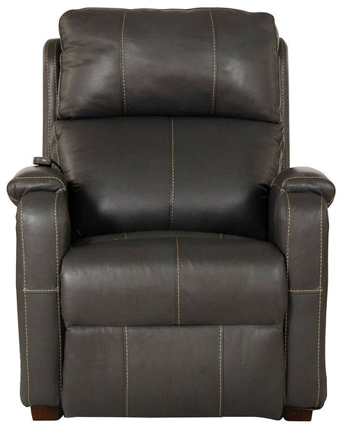 Reliever Gunmetal Power Lay Flat Recliner with Massage and Zero G Recline - WCC Furniture & Mattress Center Lafayette & Lake Charles