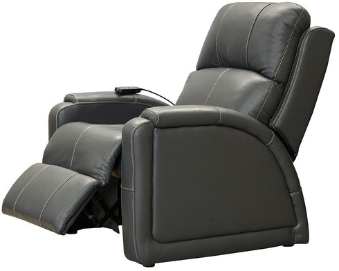 Reliever Gunmetal Power Lay Flat Recliner with Massage and Zero G Recline - WCC Furniture & Mattress Center Lafayette & Lake Charles
