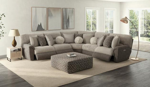 Rendezvous Umber Power Reclining Sectional - WCC Furniture & Mattress Center Lafayette & Lake Charles