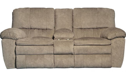 Reyes Portabella Reclining Loveseat with Console - WCC Furniture & Mattress Center Lafayette & Lake Charles