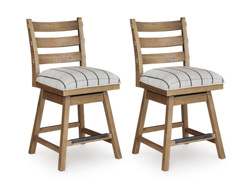 Ridgester Light Brown 7 Piece Counter Height Dining Set - WCC Furniture & Mattress Center Lafayette & Lake Charles