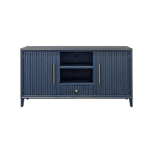Riley 65" Golden Deep Blue TV Stand Console - WCC Furniture & Mattress Center Lafayette & Lake Charles
