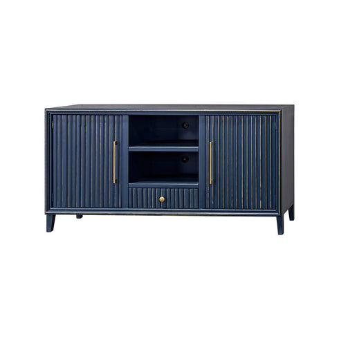 Riley 65" Golden Deep Blue TV Stand Console - WCC Furniture & Mattress Center Lafayette & Lake Charles